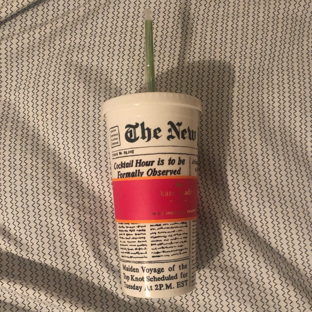 Kate Spade Newsprint Tumbler! 🥤🥤🥤